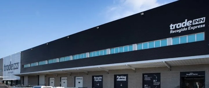 TradeInn logistics warehouse and distribution centre exterior with loading docks.
