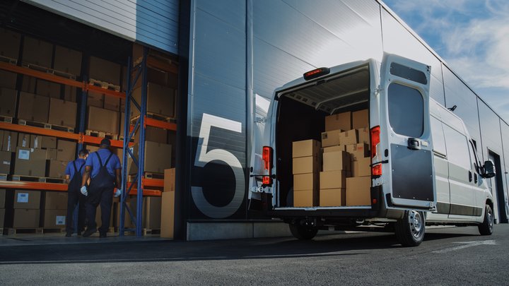 Deliveries being prepared in bus
