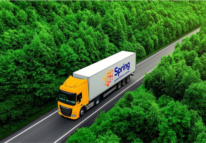 Spring GDS truck driving on road